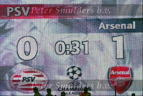 Eindhoven, 25 september 2002
PSV- Asenal FC , tweede wedstrijd in de championsleague
na 20 seconen 0-1 door een fout van Johann Vogel