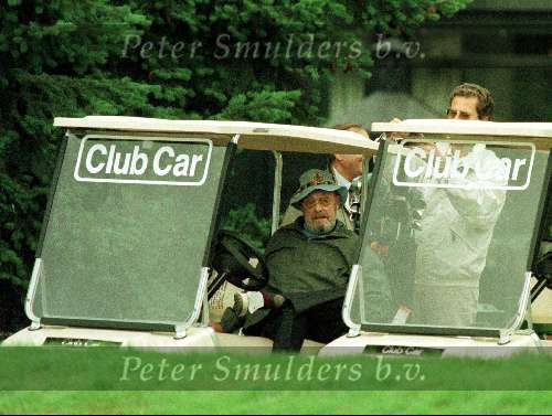 Hilversum, 29 juni 1996
Prins Bernhard in zijn buggy om een rondje golf te spelen