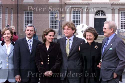Apeldoorn, 11 maart 2000
Paleis \\\'t Loo
Verloving van Prins Bernhard Jr. met  Anette Sekreve en de ouders van haar met Pieter v Vollenhoven en Prinses Margriet