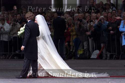 Utrecht 8 juli 2000
Trouwen  Prins Bernhard Jr en Annette Sekreve in domtoren in Utrecht.
