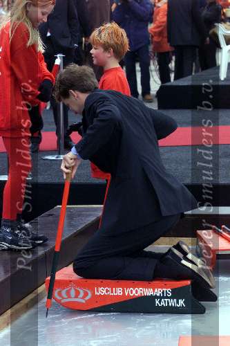 Leiden, 29 april 2000
Koninginnedag 2000
Prins Friso op het sleetje