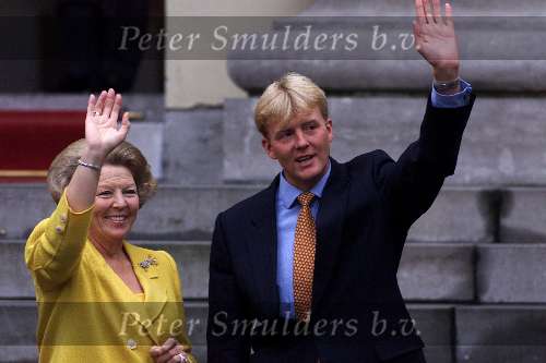 Den Haag 4 oktober 2000
Huldiging van de medaillewinnars  Olympische spelen door Koningin Beatrix en Prins Willem Alexander.