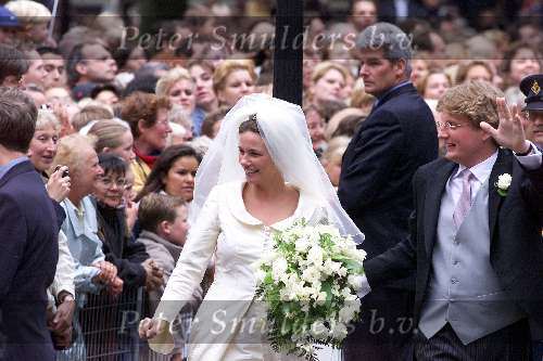 Utrecht 8 juli 2000
Trouwen  Prins Bernhard Jr en Prinses Annette Sekreve in domtoren in Utrecht.