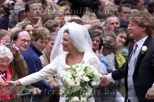 Utrecht 8 juli 2000
Trouwen  Prins Bernhard Jr en Prinses Annette Sekreve in domtoren in Utrecht.