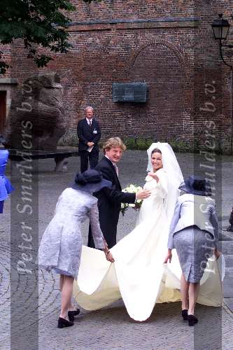 Utrecht 8 juli 2000
Trouwen  Prins Bernhard Jr en Prinses Annette Sekreve in domtoren in Utrecht.