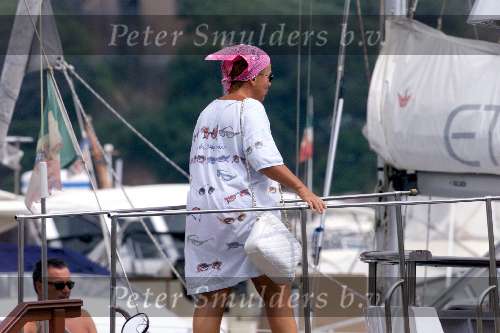 Porte Ercole 4 augustus 2001
Prinses Christina op de Jumbo VI