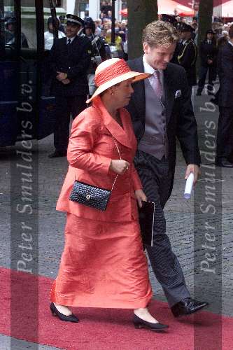 Utrecht 8 juli 2000
Trouwen  Prins Bernhard Jr en Annette Sekreve in domtoren in Utrecht.
Prinses Christina met Prins Pieter Christiaan