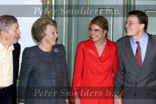 Den Haag 16 december 2000
Verloving van Prins Constantijn en Prinses Laurentien Brinkhorst.
Prins Claus, Koningin Beatrix