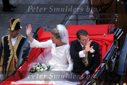 Den Haag 19 mei 2001
Prinses Laurentien Brinkhorst en Prins Constantijn trouwen voor de kerk.