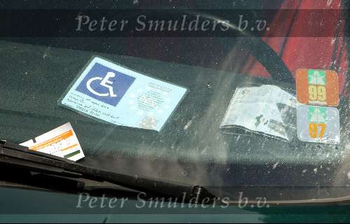 Amsterdam 25 juni 2003
Auto Prinses Maragrita in auto
gehandicapten parkeerkaart