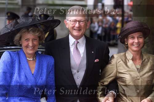 Utrecht 8 juli 2000
Trouwen  Prins Bernhard Jr en Annette Sekreve in domtoren in Utrecht.
Pieter van Vollenhoven met Prinses Margriet en de moeder van Prinses Annette Sekreve