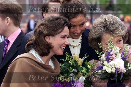 Leiden, 29 april 2000
Koninginnedag 2000
Prinses Margriet met haar twee schoondochters Prinses Marilene en Prinses Annette Sekreve
