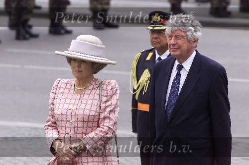 Amsterdam 23 mei 2000
De keizer en Keizerin van Japan bezoeken Nederland.
Koningin Beatrix   op de dam bij krnaslegging.
Wim Kok en Koningin Beatrix