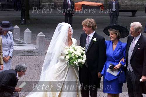 Utrecht 8 juli 2000
Trouwen  Prins Bernhard Jr en Annette Sekreve in domtoren in Utrecht.
Prinses Margriet en Pieter v Vollenhoven