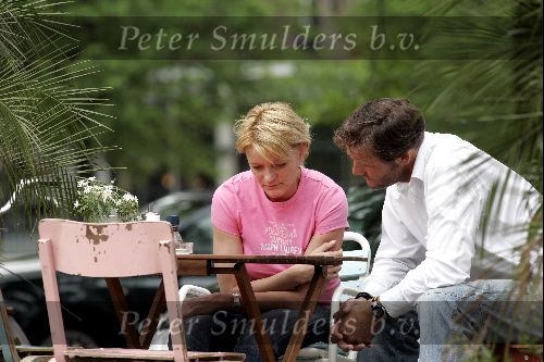 Amsterdam 6 juni 2004
Ellen v Langen met vriend op terras.