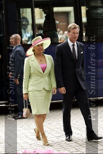 Den Haag 12 juni 2004
Doop Prinses Amalia in grote kerk Den Haag.
Groothertog van Luxemburg met vrouw
Groothertog Hendrik