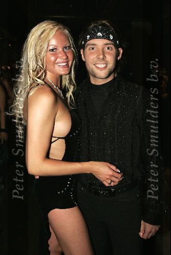 Amsterdam 17 juni 2004
Feestje Playboy in convention Center.
Oscar Kazan met vriendin