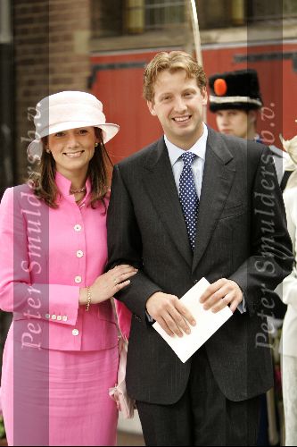 Den Haag 12 juni 2004
Doop Prinses Amalia in grote kerk Den Haag.
Prins Floris   met vriendin
