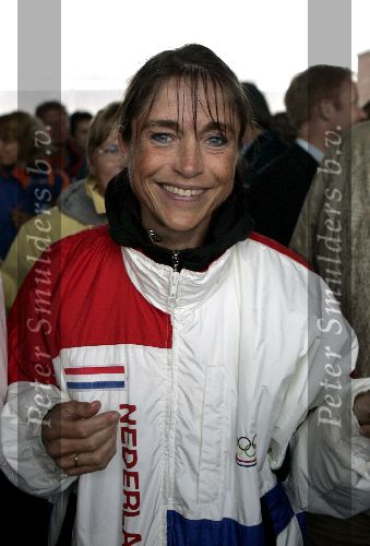 Amsterdam 23 juni 2004
Olympische fakkel in Amsterdam. 
Yvonne v Gennip