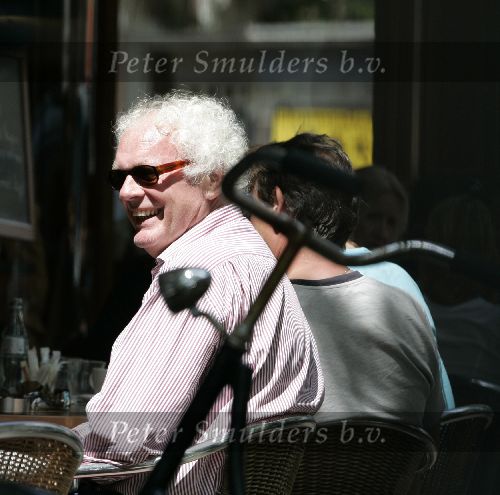 Amsterdam 22 juni 2005
Henk Spaan op terras bij v Dam op cornelis schuytstraat