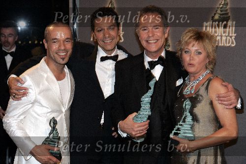 Rotterdam 6 juni 2005
Uitreiking Johnny Kraaykamp Musical awards in nieuwe  luxor.
Stanley Burleson Jos Brink Frank Sanders en Vera Mann