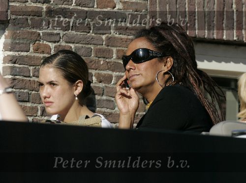 Amsterdam 14 juni 2005
Patty brard  met haar dochter Priscilla ( en vriendje ? ) 
op terras bij Werck.