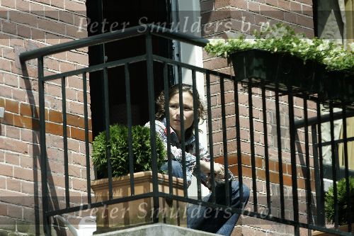 Amsterdam 9 juni 2005
Prinses Marilene op balkon van haar huis.