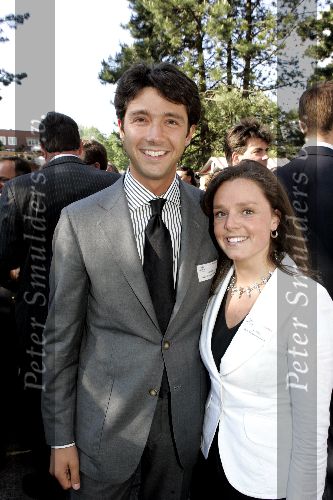 Amsterdam 14 juni 2005
Haringparty bij hilton hotel.
Sander Lusink met zijn assistente Gaby Hillary van Oger kledinggroep