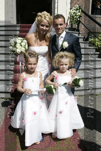 Maarssen 18 juni 2005
Wesley Sneijder en Ramona Streekstra trouwen .