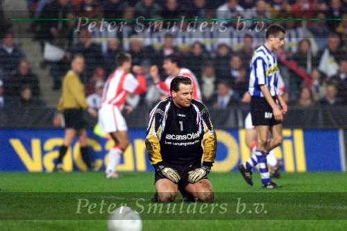 Eindhoven, 21 Maart 1999
EVV-PSV 0-5
Albert v d Sleen na het vierde doelpunt