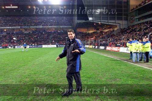 Willem Leushuis voor aanvang van EVV-PSV, 0-5
9 Maart 1999