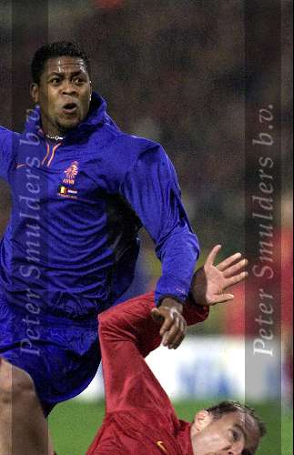 Brussel, 29 maart 2000
Belgie-Nederland, eindstand 2-2 in het Koning Boudewijn stadion vriendschappelijk wedstrijd
Patrick Kluivert