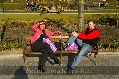 Dronten 29 maart 2002
Opening nieuwe attraktie in six flags.
Justine Pelmelay met vriend