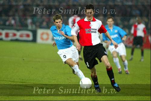 Rotterdam 21 maart 2002
Feyenoord-PSV 1-1 kwartfinale uefa cup
Kees v Wonderen