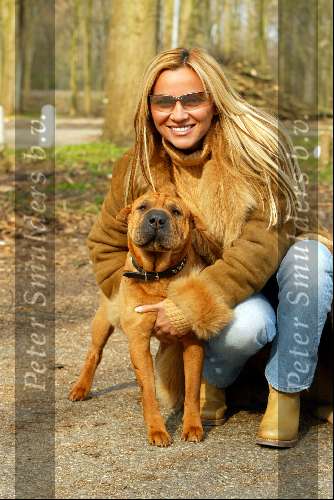 Amstelveen 25 maart 2002
Tatjana met haar  hond