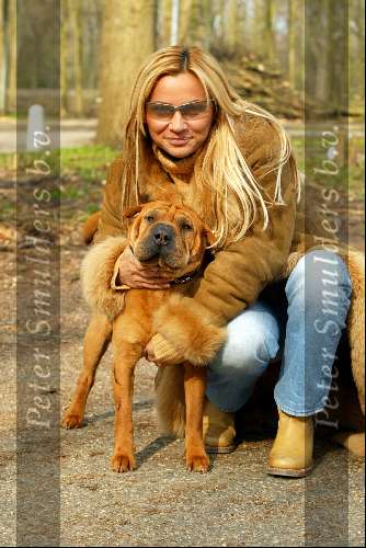 Amstelveen 25 maart 2002
Tatjana met haar  hond