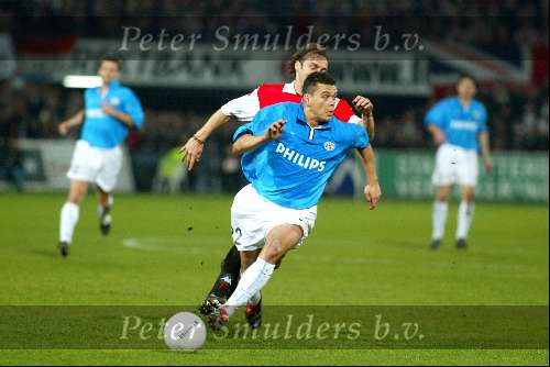 Rotterdam 21 maart 2002
Feyenoord-PSV 1-1 kwartfinale uefa cup
Wilfred Bouma