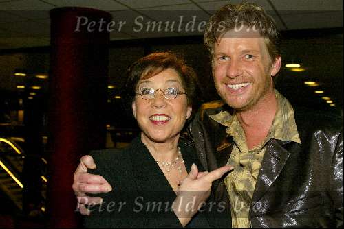 Rotterdam 1 maart 2003
Nationale songfestival in ahoy
Corry Brokken met Arwin Kluft