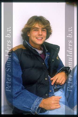 Reinout Oerlemans tijdens ezijn eerste fotosessie
26 september 1990
