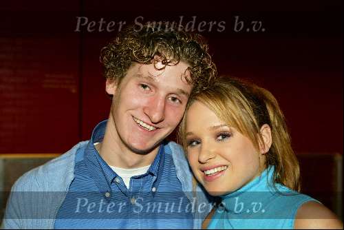 Hilversum 13 maart 2004
Finale Idols in studio 22 in Hilversum.
Alice Idols met tweelingbroer.