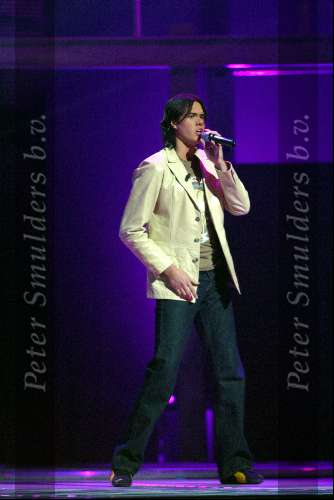 Hilversum 6 maart 2004
Idols in studio 22. Boris Idols tijdens zijn optreden
De 10 finalisten
