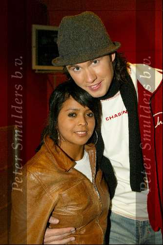 Hilversum 13 maart 2004
Finale Idols in studio 22 in Hilversum.
Boris Idols met zijn vriendin