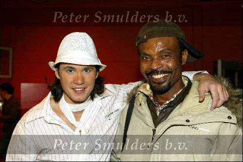 Amsterdam 27 maart 2004
Finale Idols in studio 21.
Boris Idols  met Humphrey Campbell met petje
