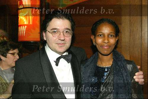 Amsterdam 16 maart 2004
Premiere in Tushinski Amsterdam.
Leon de Winter  en Hirsi Ali