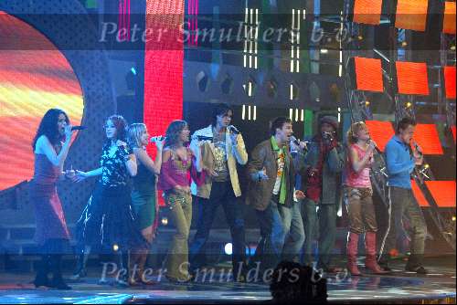 Hilversum 6 maart 2004
Idols in studio 22. publiek
De 10 finalisten