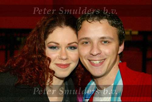 Hilversum 13 maart 2004
Finale Idols in studio 22 in Hilversum.
Irma Idols met vriend