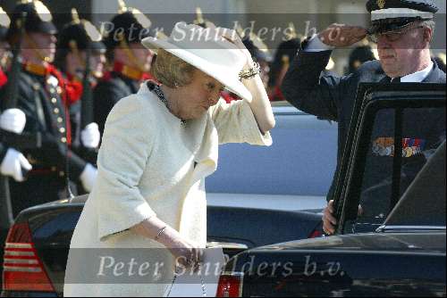 Delft 30 maart 2004
Begrafenis prinses Juliana in Grote kerk 
Koningin Beatrix