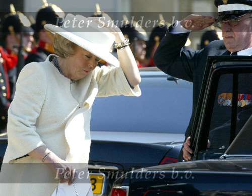 Delft 30 maart 2004
Begrafenis prinses Juliana in Grote kerk 
Koningin Beatrix
