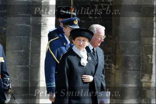 Delft 30 maart 2004
Begrafenis prinses Juliana in Grote kerk 
Koning Albert  en koningin Paola