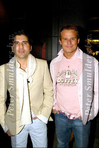 Amsterdam 3 maart 2004
Presentatie nieuw magazine Jacky in Jimmy Woo.
Rodrigo Otazu en Leco  v Zadelhoff